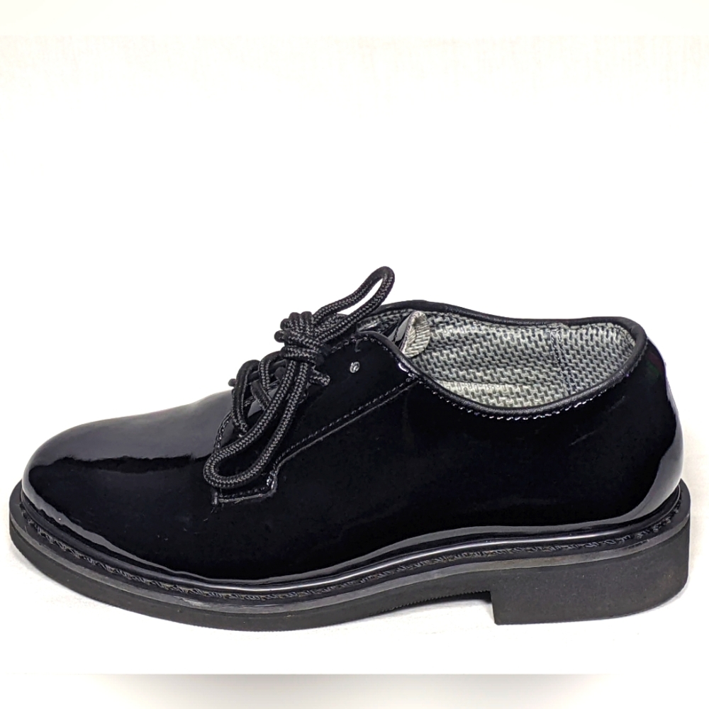NEW Rothco Uniform Hi-Gloss Oxford Dress Shoe Boys Black Sz 4.5